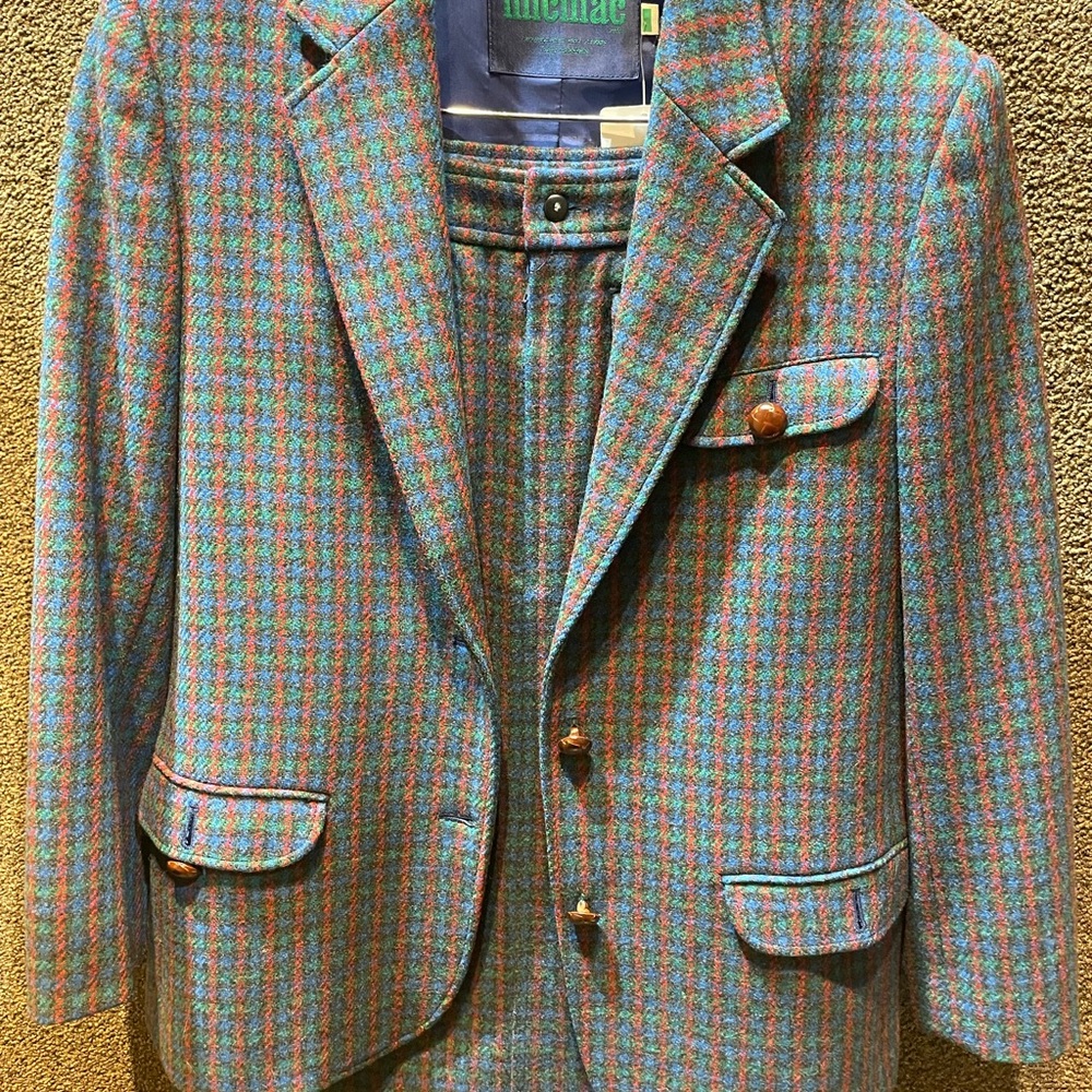 Multicolor Plaid Women’s skirt suit